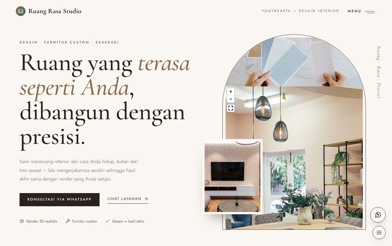 Contoh interior design β Ruang Rasa Studio