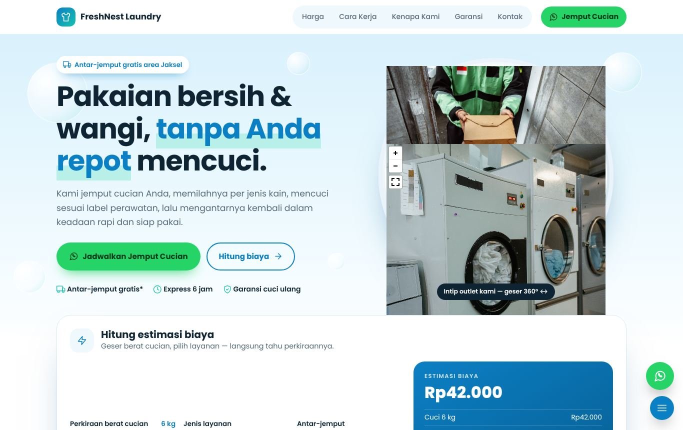 Contoh laundry β FreshNest Laundry