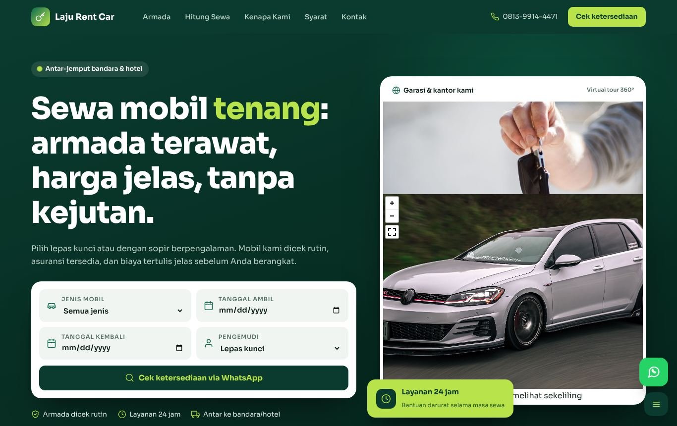 Contoh rental mobil β Laju Rent Car