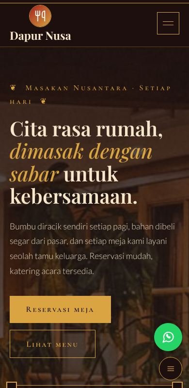 Tampilan responsif di ponsel