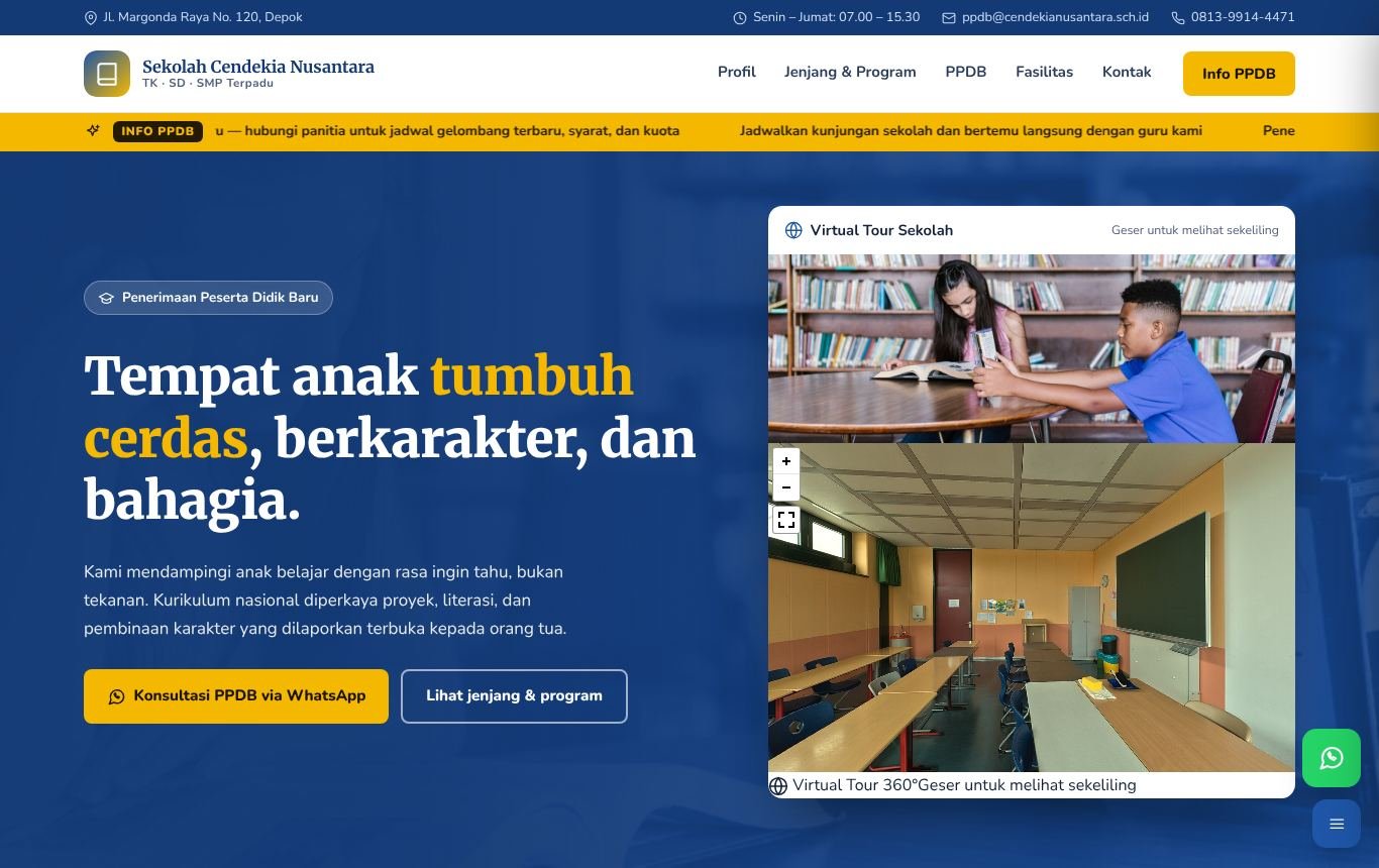 Contoh sekolah β Sekolah Cendekia Nusantara